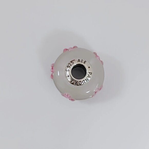 Pandora Pink Flower Murano Glass Charm Bead with box - Picture 2 of 4